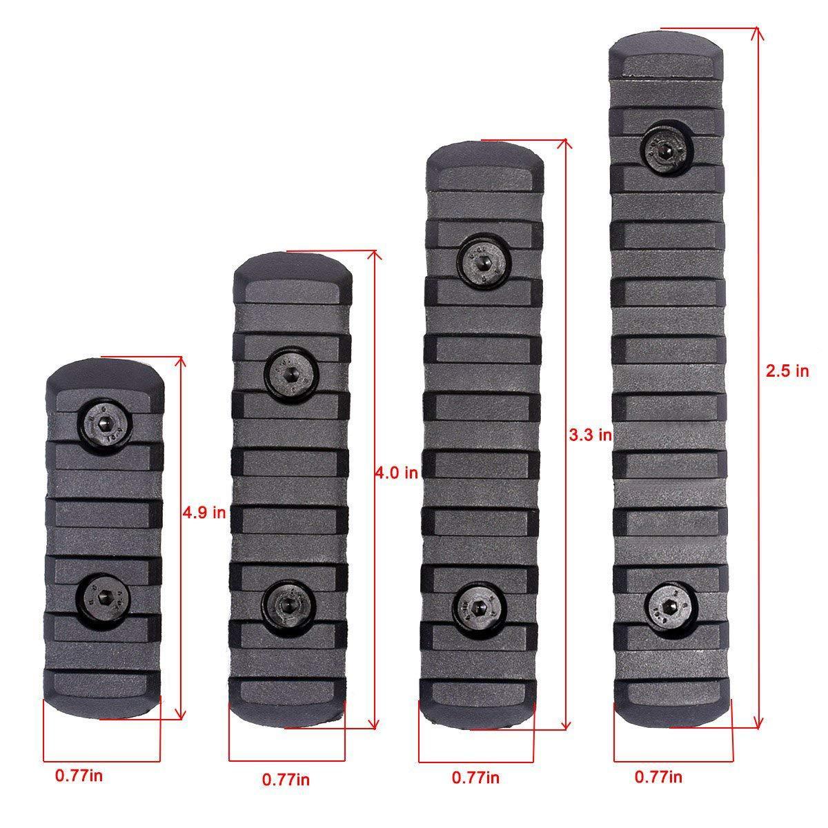 4PCS /SET Hunting Accessories Rail Scope Mount Rifle Airsoft Flashlight Rail Nylon MOE Guide Rail H5