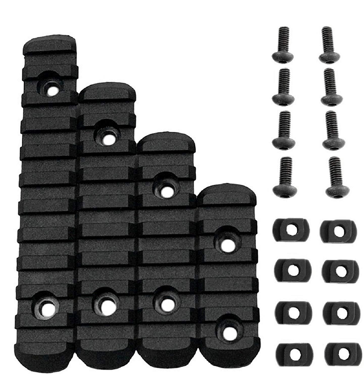 4PCS /SET Hunting Accessories Rail Scope Mount Rifle Airsoft Flashlight Rail Nylon MOE Guide Rail H5