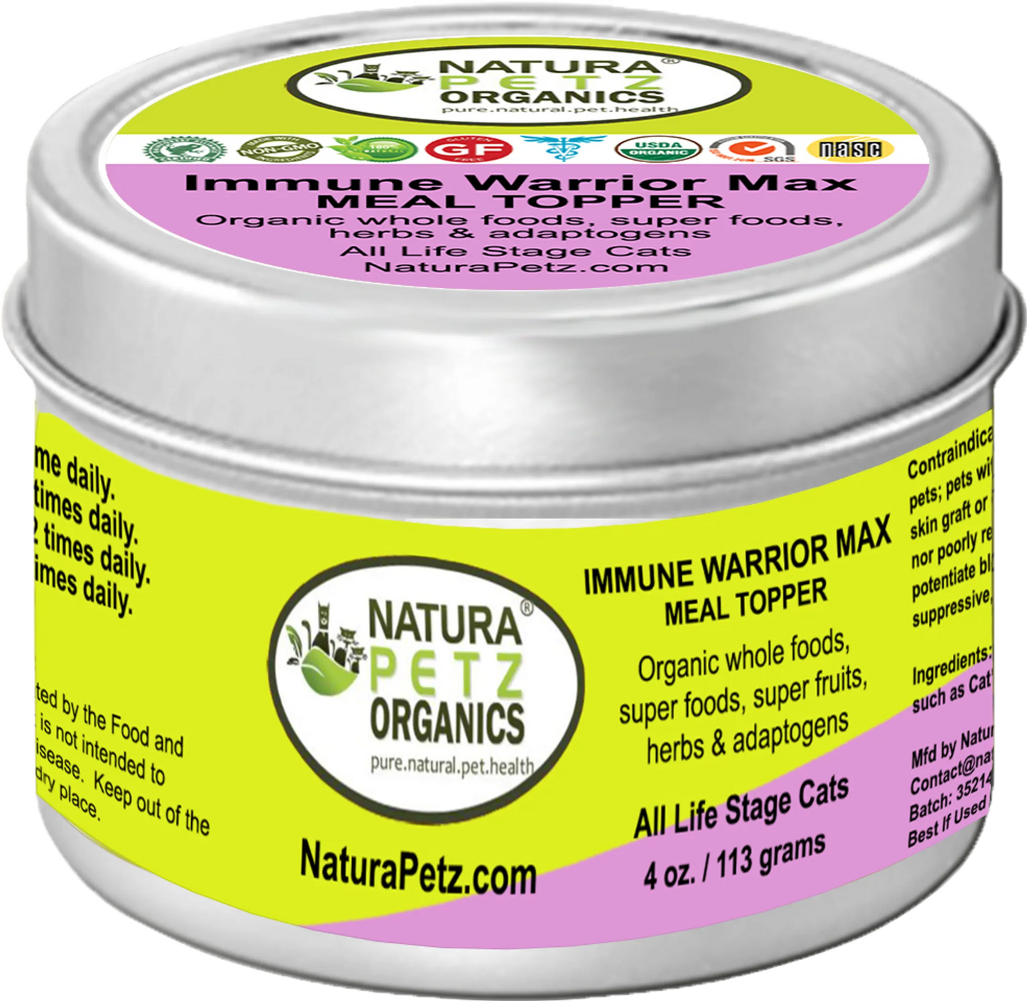Immune Warrior Max Meal Topper* Master Blend Immune Regulator & Anti-Inflammatory Support* For Dogs & Cats