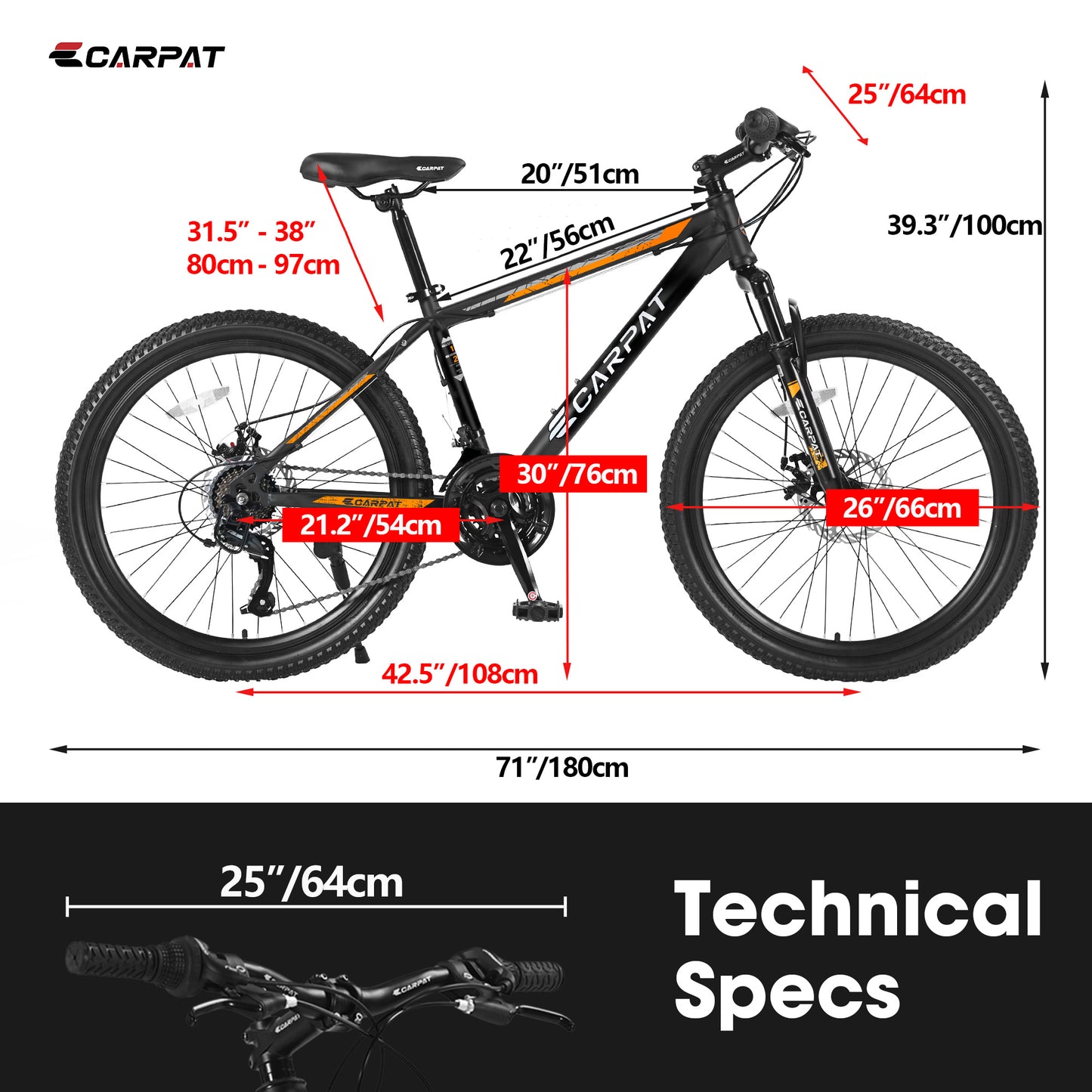 Bicycle S26102-BLACK-ORANGE