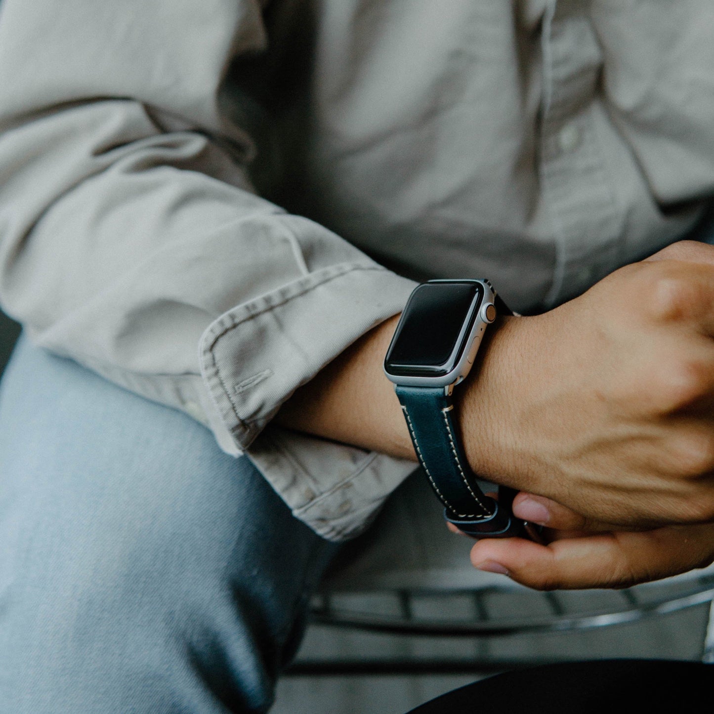 Leather Apple Watch Strap - Ocean by Bullstrap