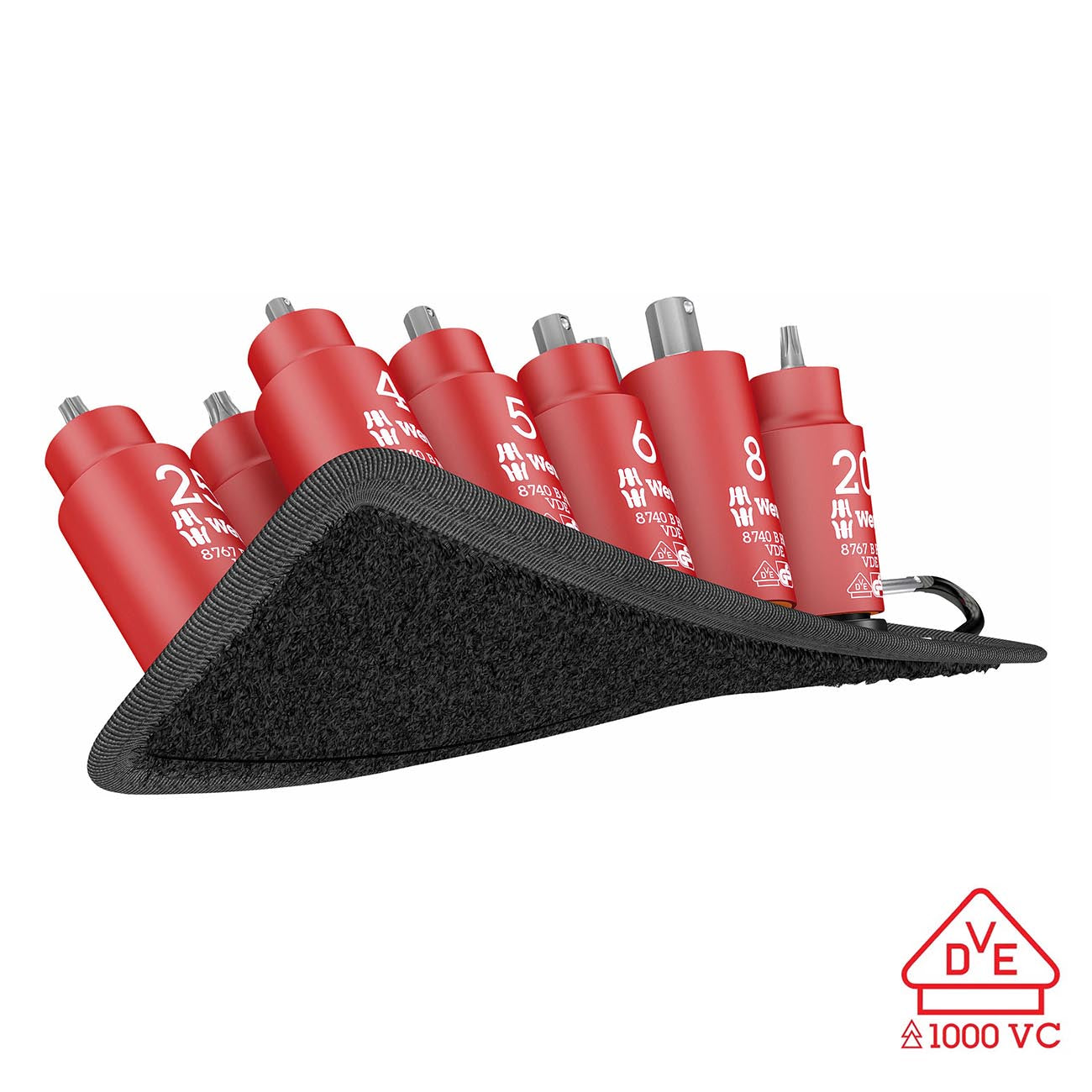 Wera Vde Bit Socket Torx And Hex Socket On Belt B 3/8" Drive (11-piece Set)