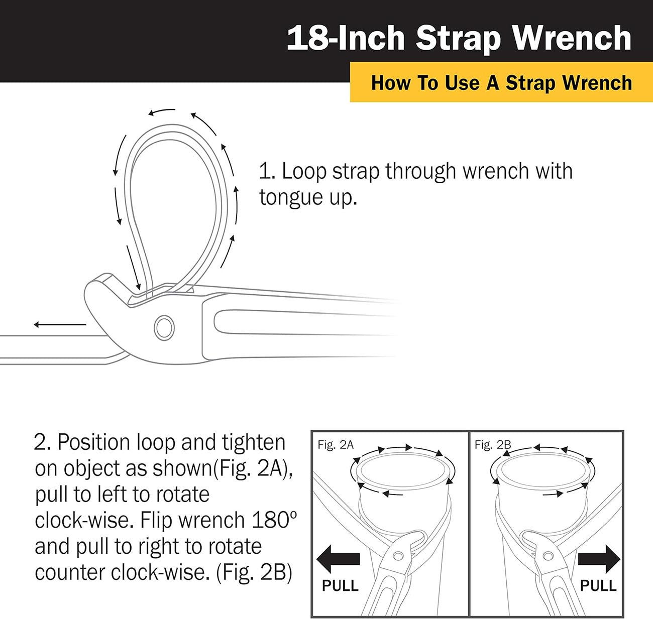 Titan Strap Wrench With 18" Handle
