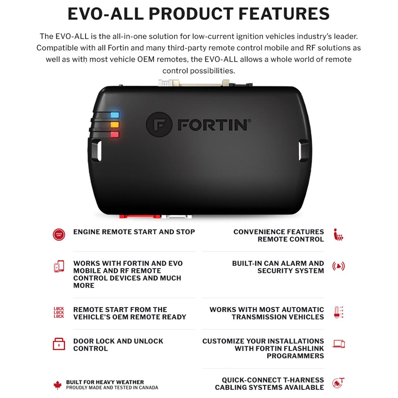 Fortin Evo‐all & T‐harness For Select Nissan And Infiniti Push‐to‐start 2020-2024