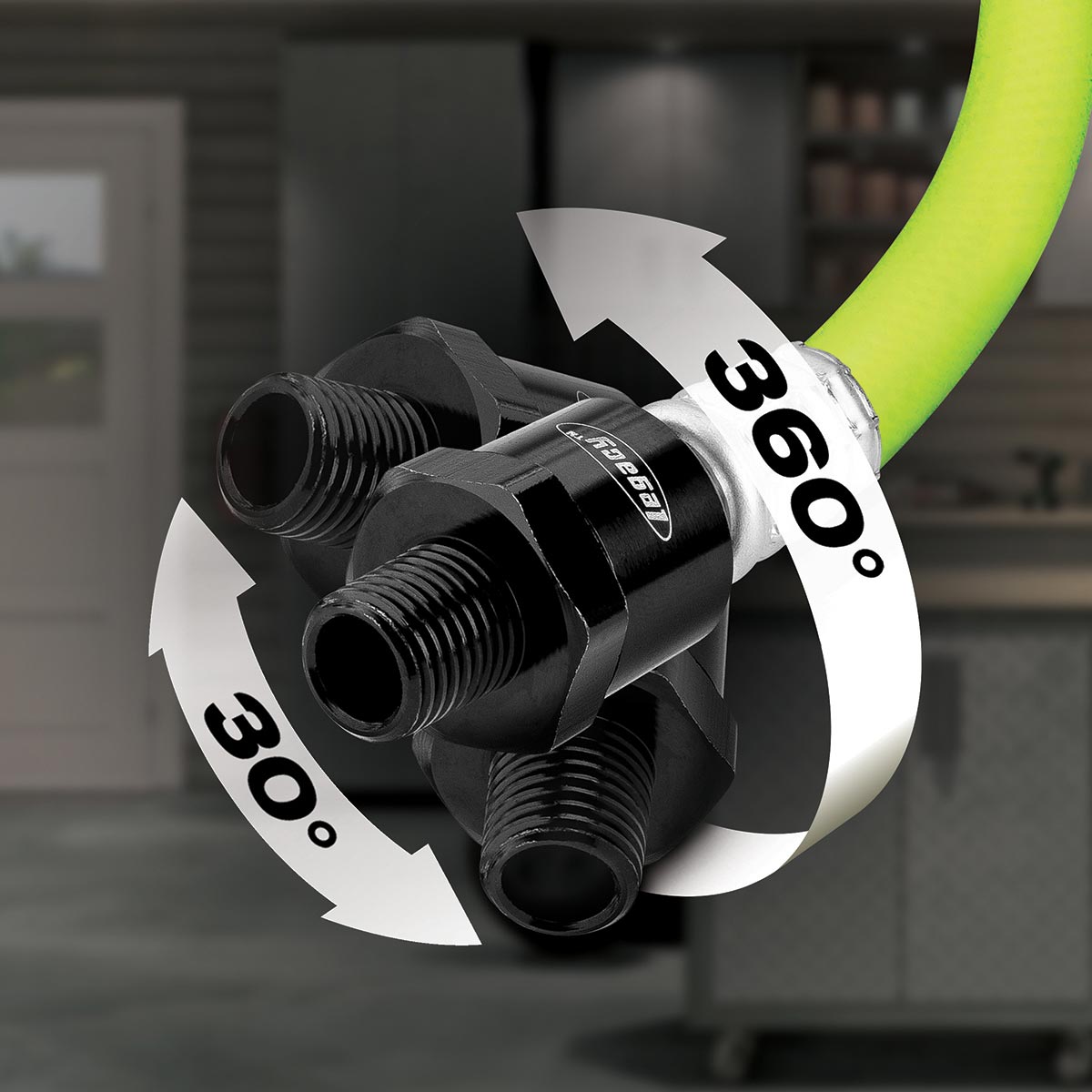 Flexzilla® Whip Hose With Ball Swivel 3/8" X 2' Zillagreen®
