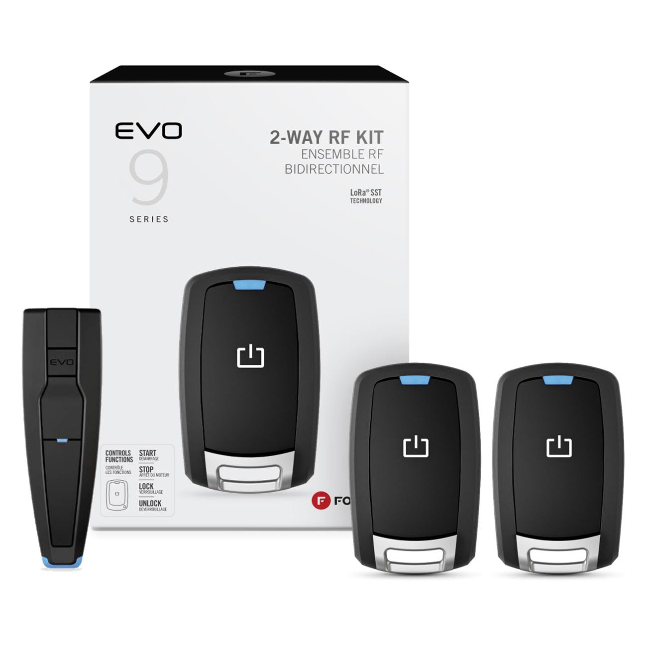 Fortin 2-way Rf Kit 6000 Ft Range 2 -1-button Led Remotes Works With Evo-one And Evo-all