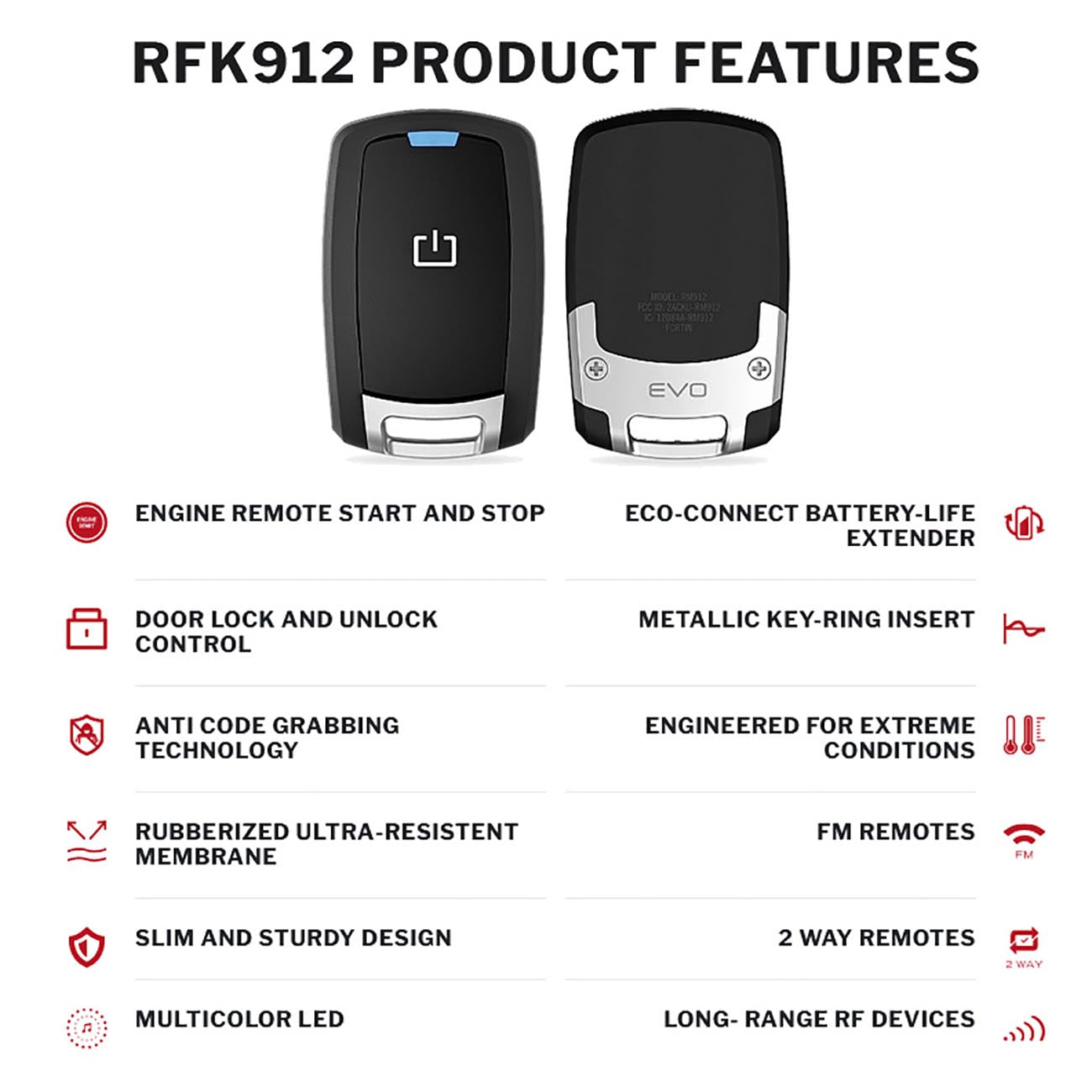 Fortin 2-way Rf Kit 6000 Ft Range 2 -1-button Led Remotes Works With Evo-one And Evo-all