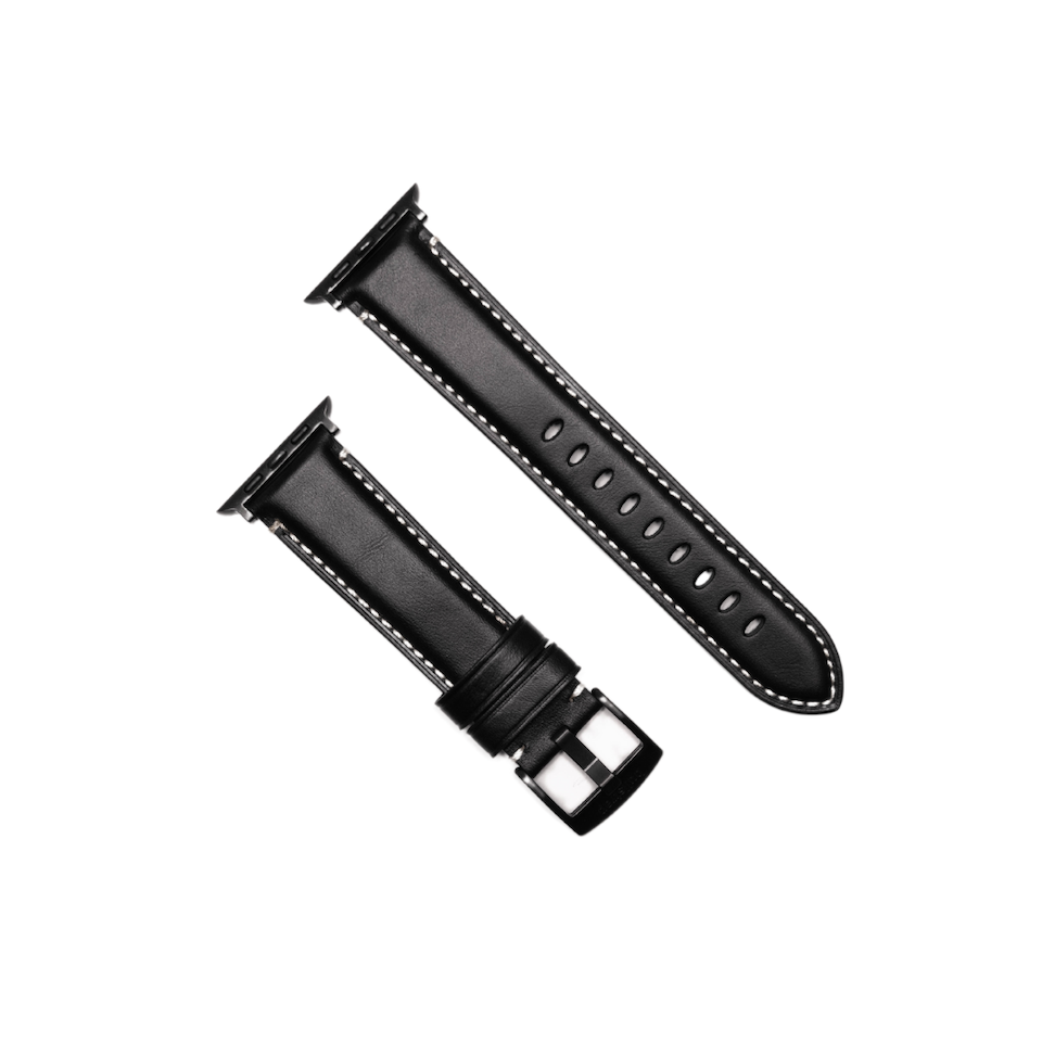 Leather Apple Watch Strap - Black Edition by Bullstrap
