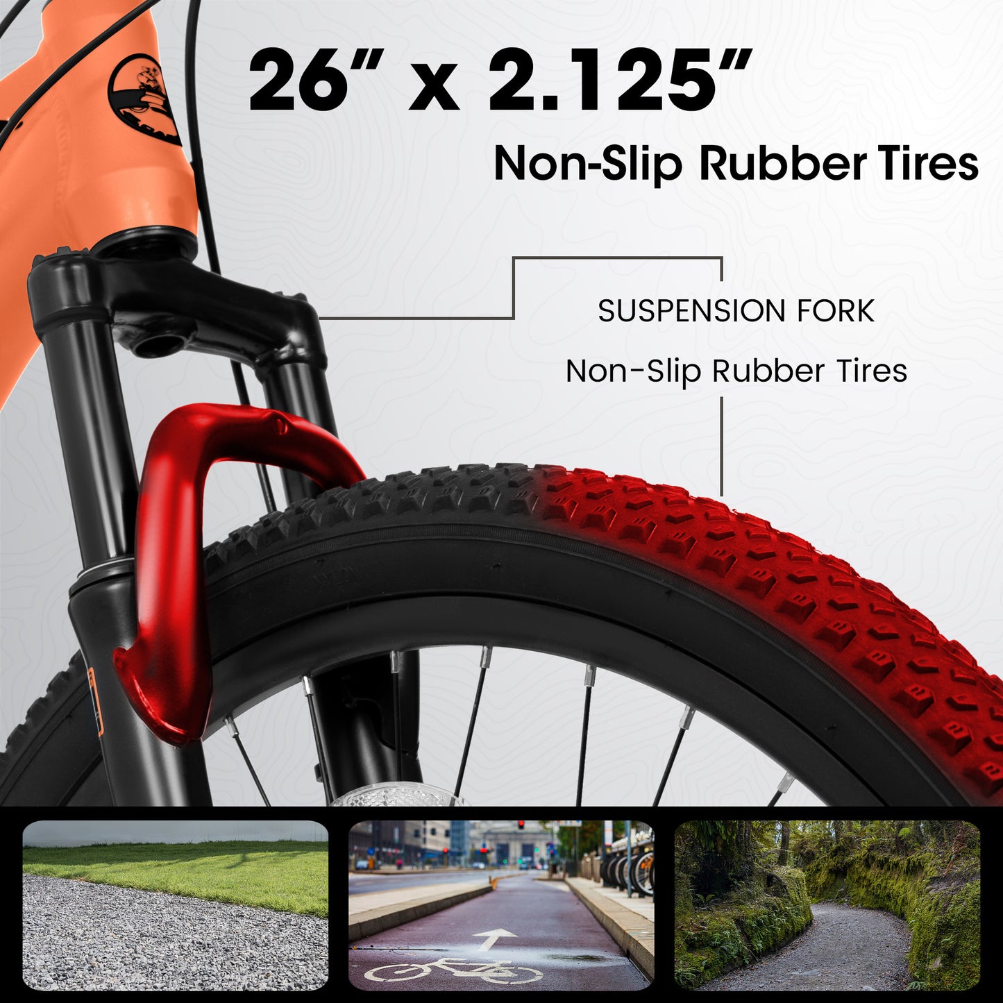 A26322 26-inch Mountain Bike Aluminum Frame Shock Absorbing Front Fork Bike 21-speed Disc Brake Mountain Bike