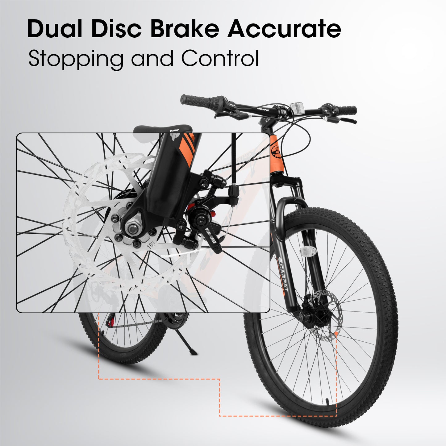 A26322 26-inch Mountain Bike Aluminum Frame Shock Absorbing Front Fork Bike 21-speed Disc Brake Mountain Bike