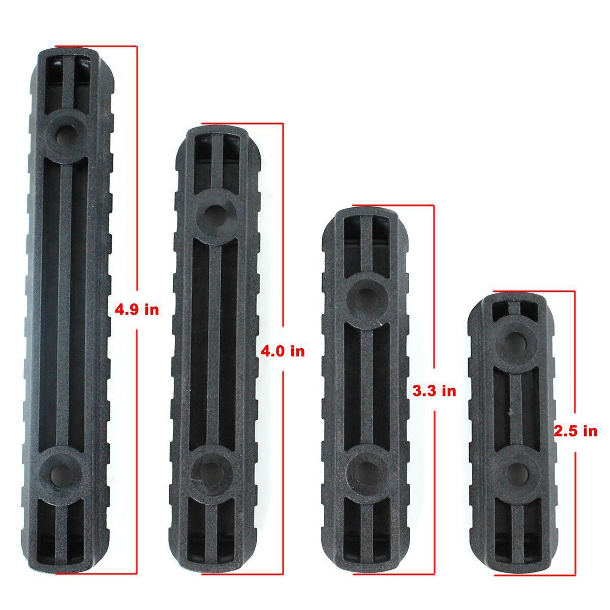 4PCS /SET Hunting Accessories Rail Scope Mount Rifle Airsoft Flashlight Rail Nylon MOE Guide Rail H5
