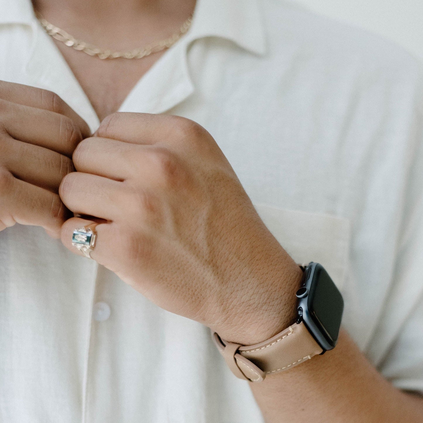 Leather Apple Watch Strap - Dune by Bullstrap