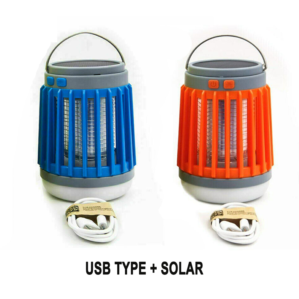 Solar Powered LED Outdoor Light and Mosquito Killer USB Charging