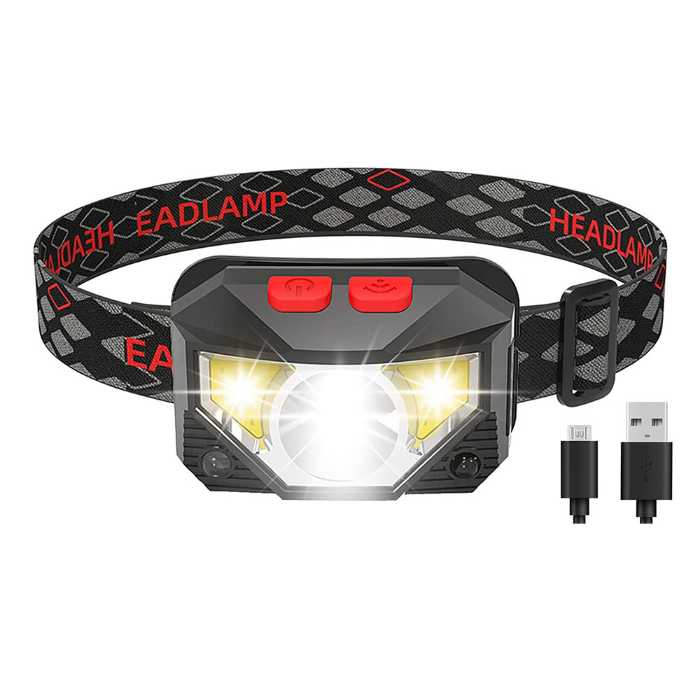 Bright Waterproof USB Rechargeable LED Head Lamp