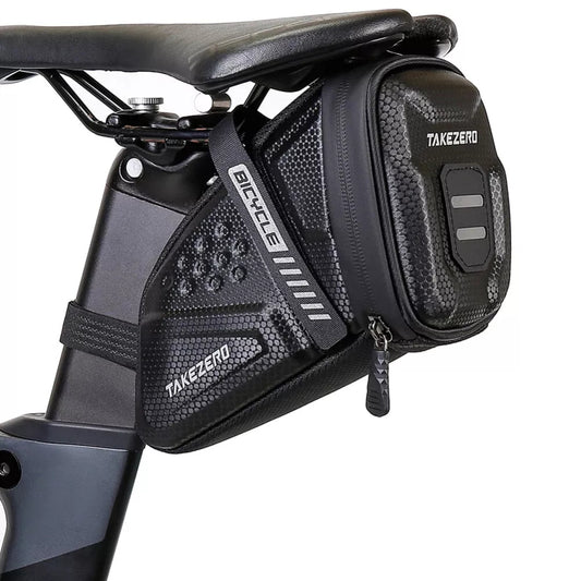 Bike Saddle Bag Hard Shell Rear Storage for Road and Mountain Bikes