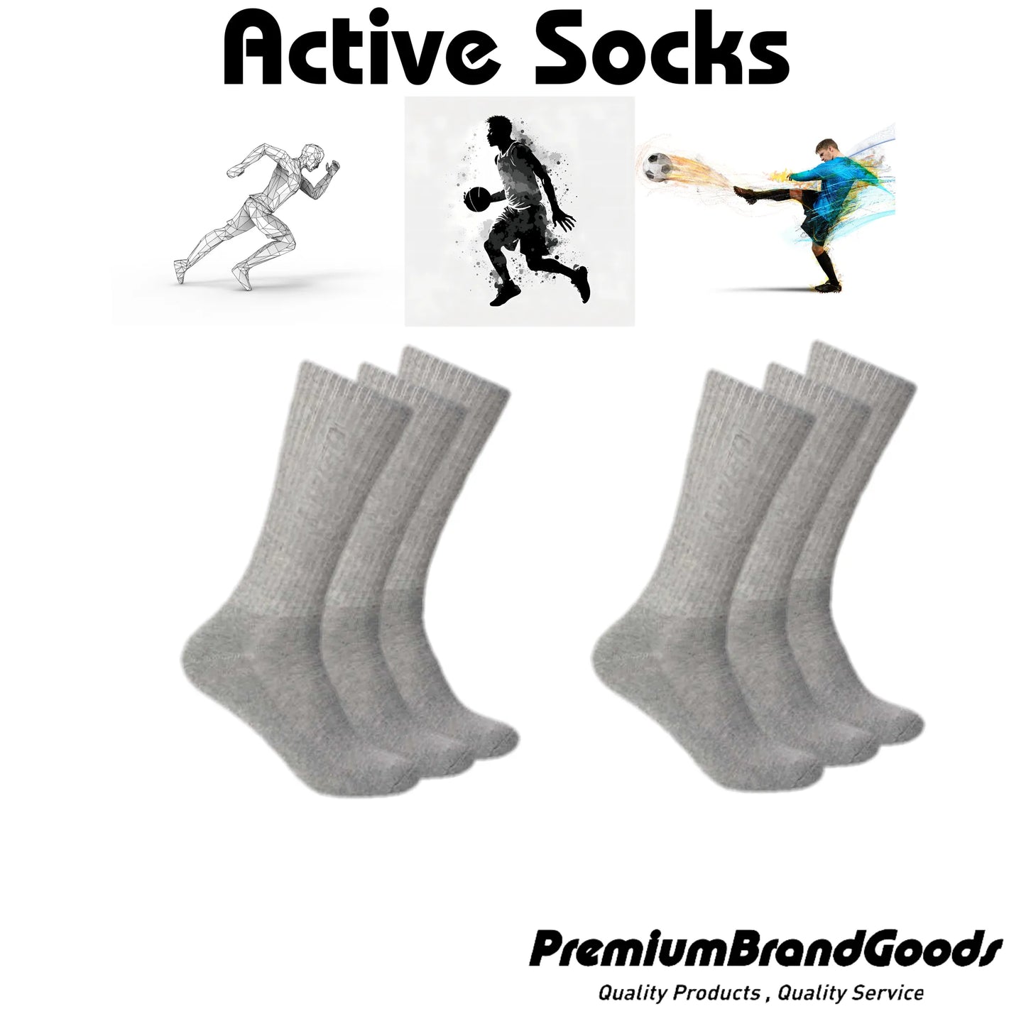 Men's Active Athlete Crew Socks 9-11 ,10-13 - Color: Crew | Pack Of: 1