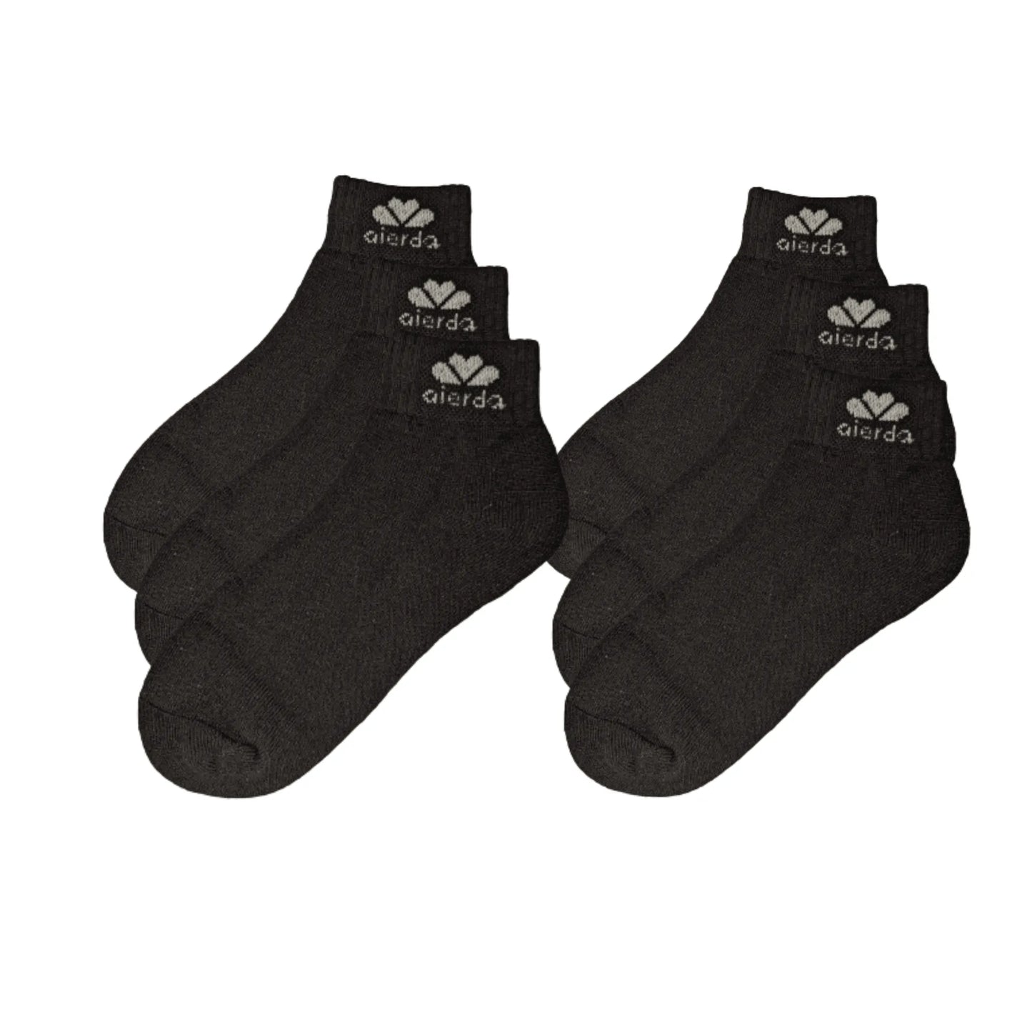 PBG Active Men's Pure Athlete Socks, Ankle Boot Length, Cotton-Rich, Black/White (6 Pair) - Color: Ankle | Pack Of: 1
