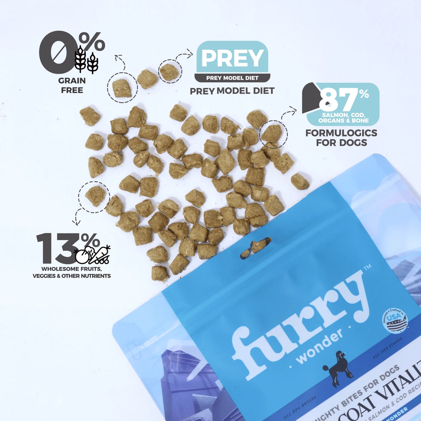 Skin&Coat Vitalize Freeze-Dried Raw Salmon&Cod Recipe for Dogs