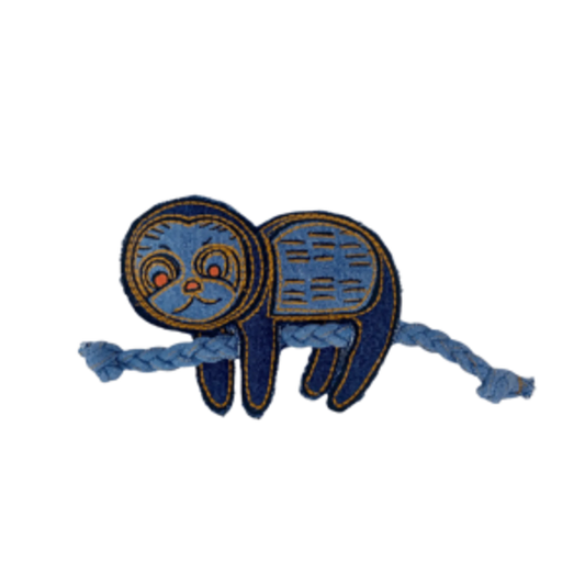 Sloth Crinkle & Rope Toy