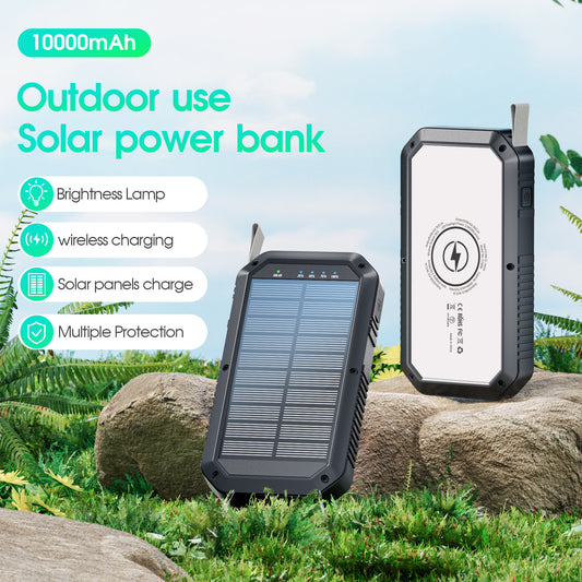 3USB-A Wireless Rechargeable Power Bank With Camping Light