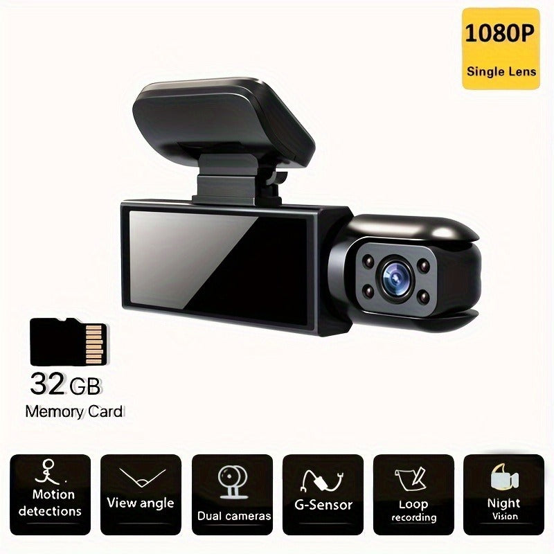 Dash Cam M8 With 32G Memory Card, Self-driving Commuting Full Scene Adaptation, Car Owners Must-have. Front & Rear View