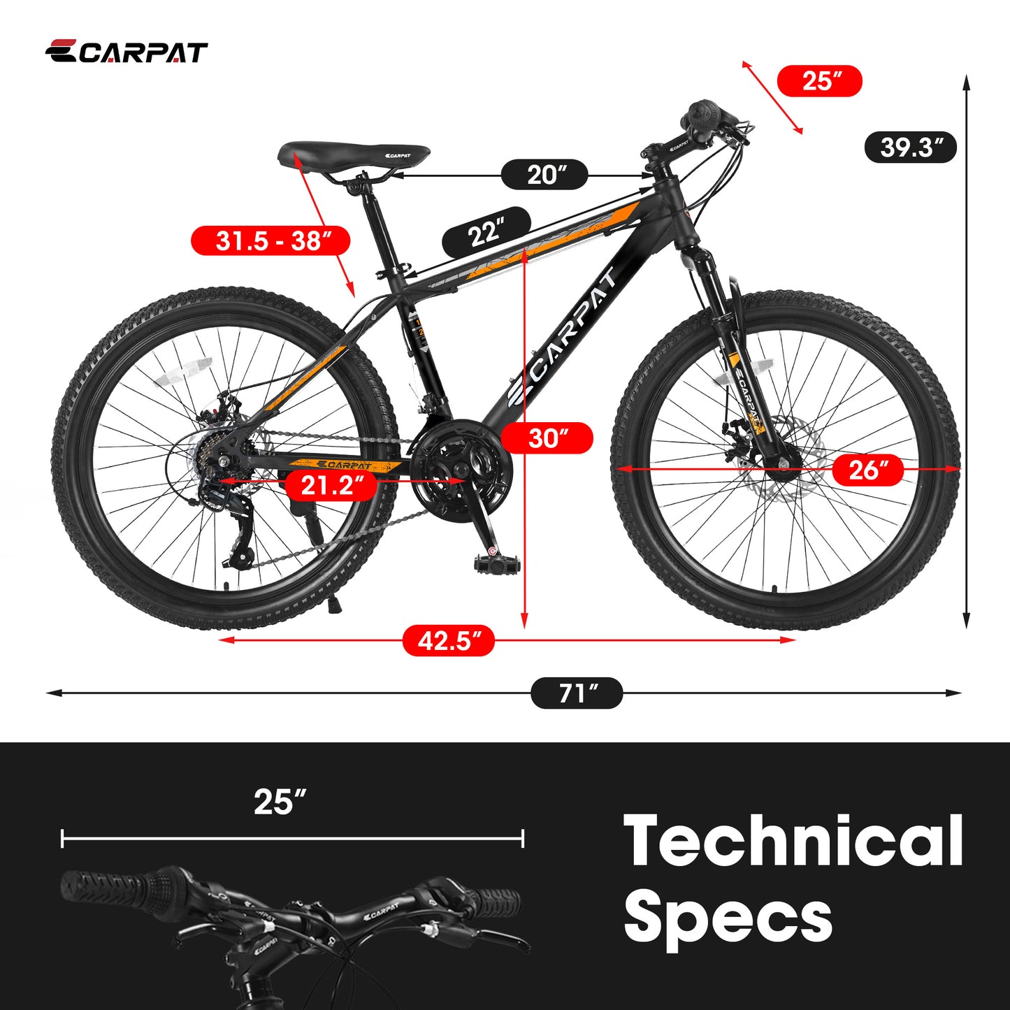 Bicycle S26102-BLACK-ORANGE