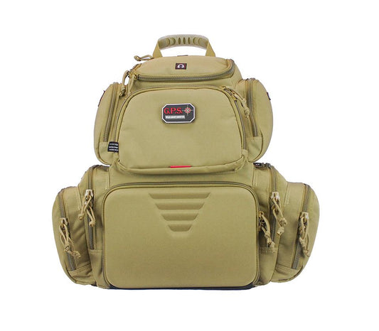 G-Outdoors Handgunner Backpack with 4 Handgun Cradle-Tan