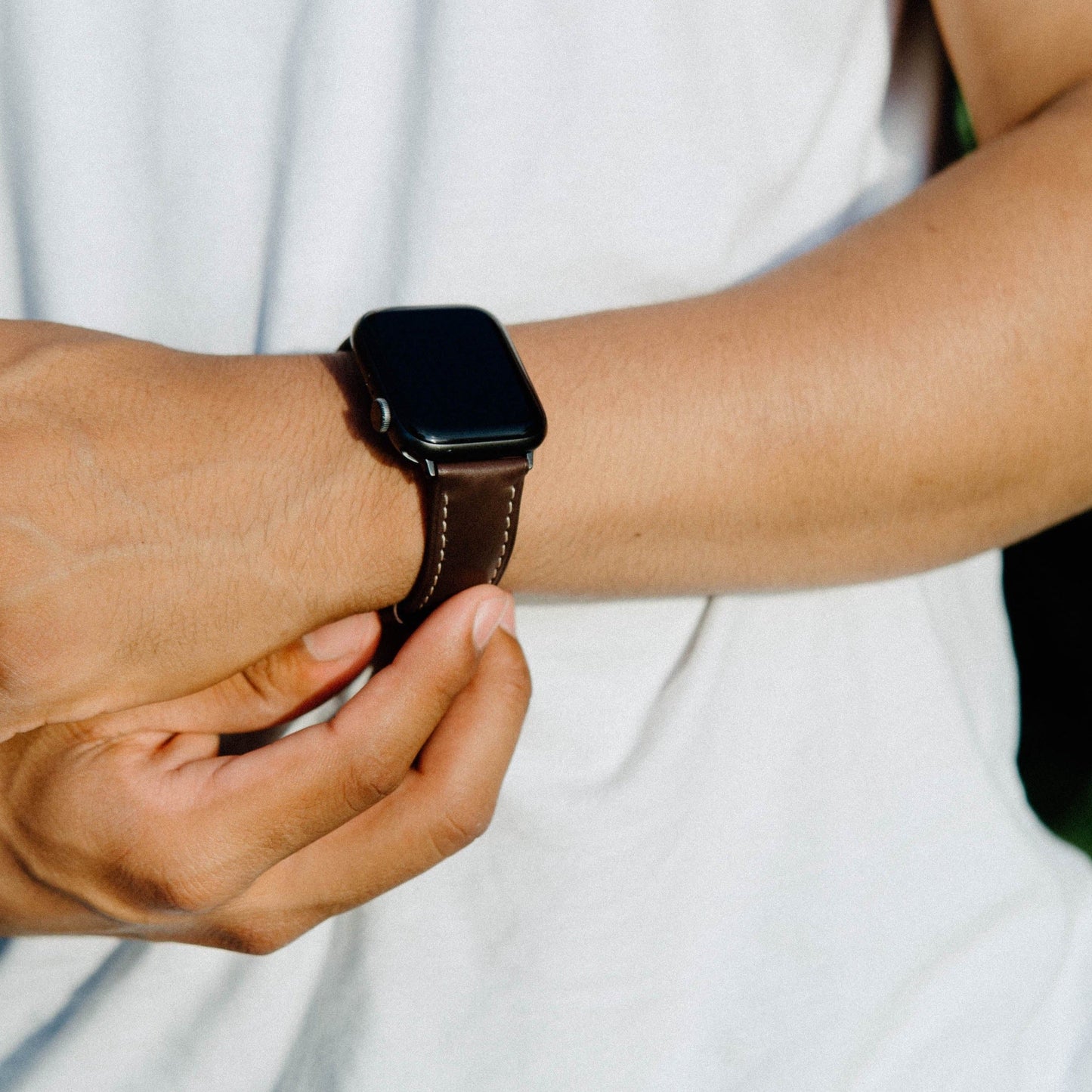 Leather Apple Watch Strap - Bourbon by Bullstrap