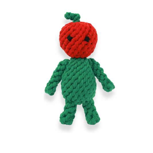 Eve the Apple Baby Rope Toy by Knotty Pawz