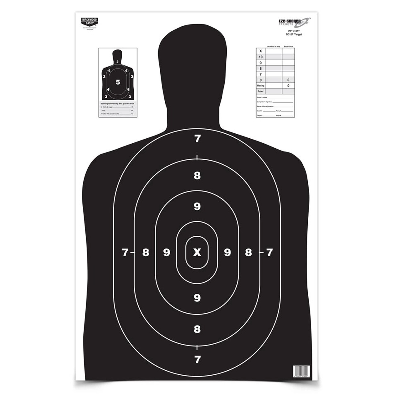 Eze-scorer 23 X 35 Bc-27 Black Target