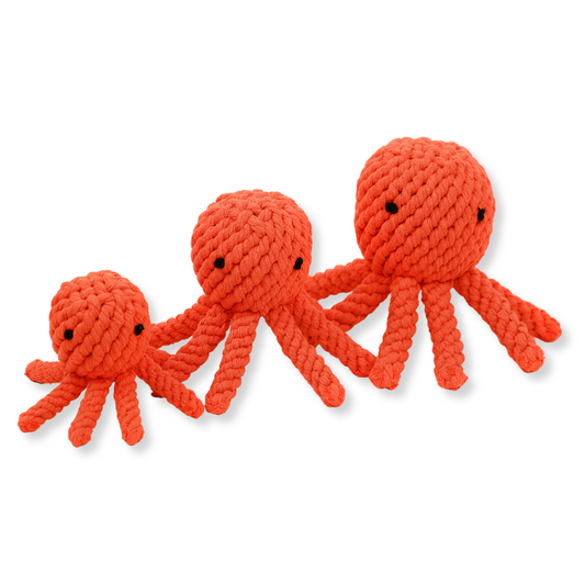Ollie the Octopus Rope Toy by Knotty Pawz
