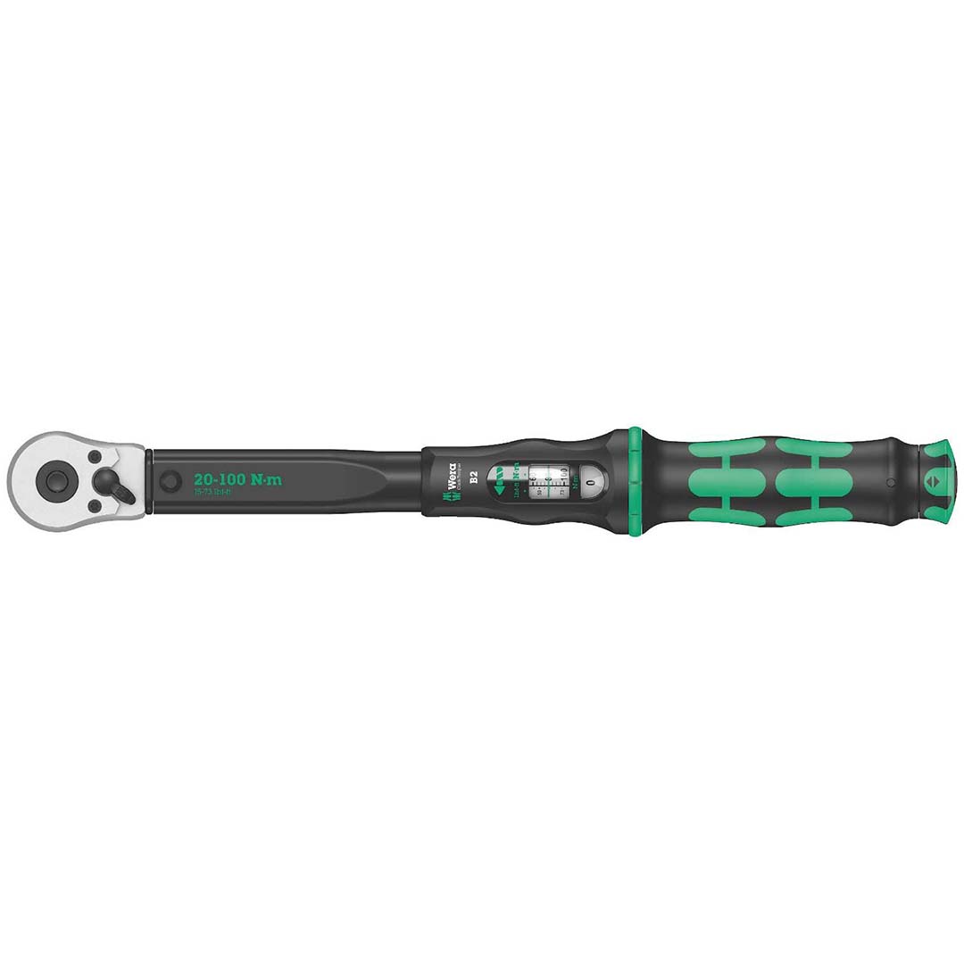 Wera 3/8" Adjustable Torque Wrench With Reversible Ratchet 20-100 Nm / 15-73 Ft Lbs