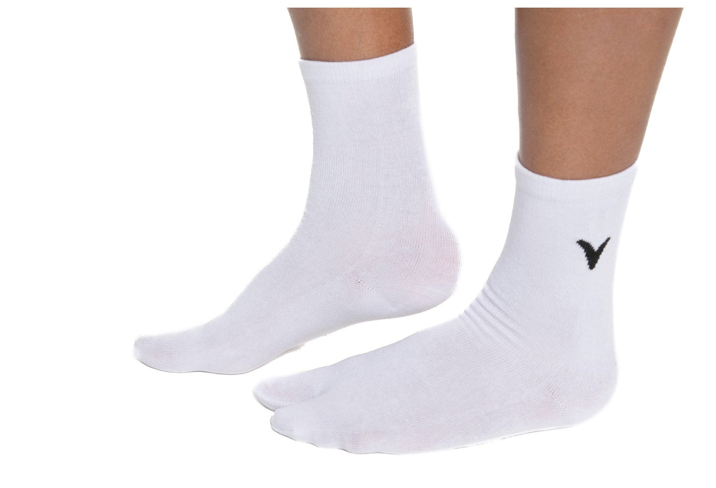 1 Pair - V-Toe Flip Flop Tabi Socks - Black, White, Khaki or Grey Solid by V-Toe Socks, Inc