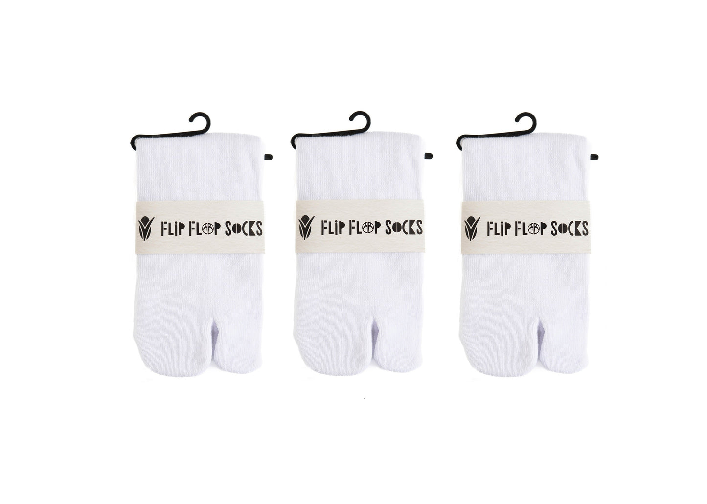 V-Toe Flip-Flop Socks Ankle Tabi 3 Pairs Thicker Comfy Warm Styles White Casual or Athletic by V-Toe Socks, Inc