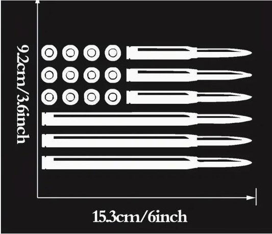 Pro Gun USA Flag Decal - The Hammer Sports