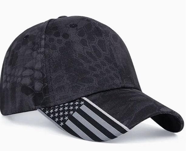 Safari Baseball Cap w/ American Flag